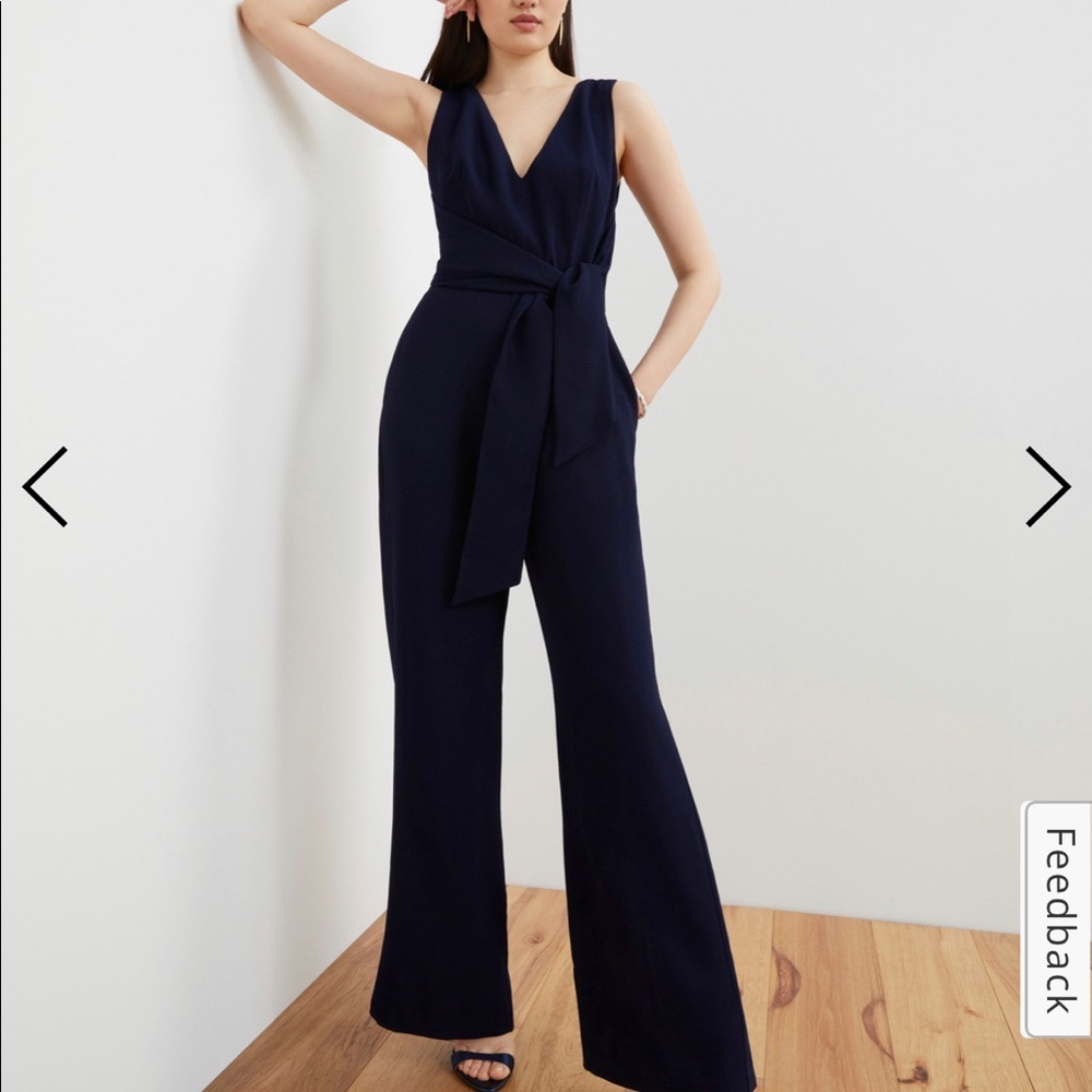 Vince Camuto V Neck Jumpsuit